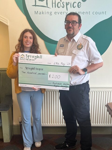 Charity Donation Rochdale Hospice
